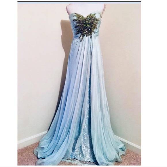 macduggal Dresses & Skirts - MacDuggal Ice blue floor length gown